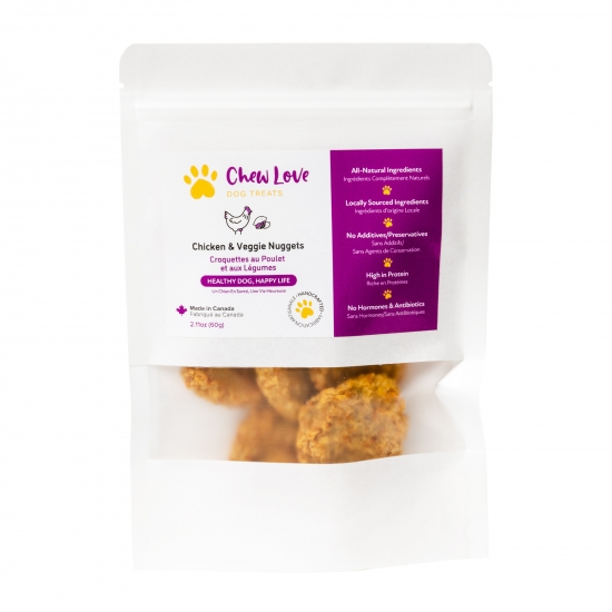 Best Dog Treats for Bad Breath Canada - Chicken veggie nuggets