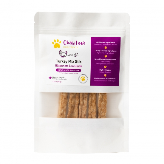 Turkey Mix Stix - best dog treats for dry skin