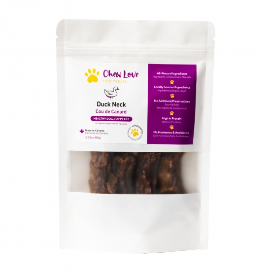 Duck Neck Jerky Dog Treats Canada by Chew Love Dog Treats